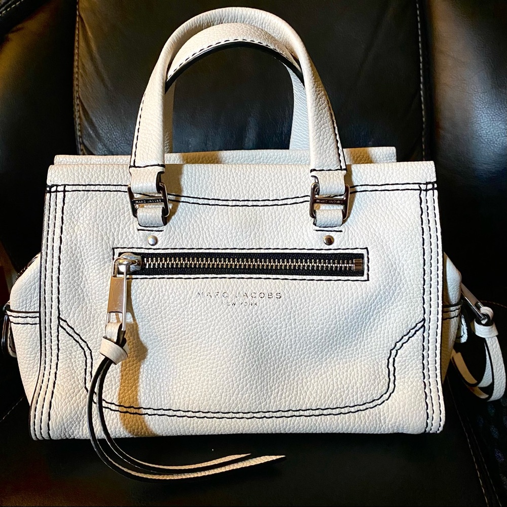 MARC JACOBS Mini Cruiser Leather Satchel White Bag